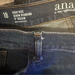 A.N.A High Rise Denim Bermuda Shorts